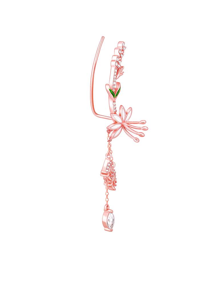 Giva 925 Silver Bhumi Rose Gold Snowy Safed Musli Earrings : ER02423