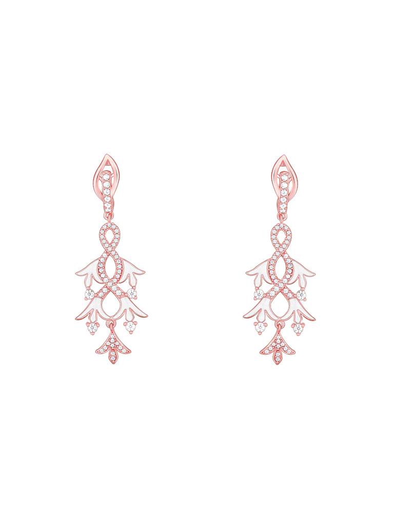 Giva 925 Sterling Silver Bhumi Rose Gold Dance Of Musli Earrings