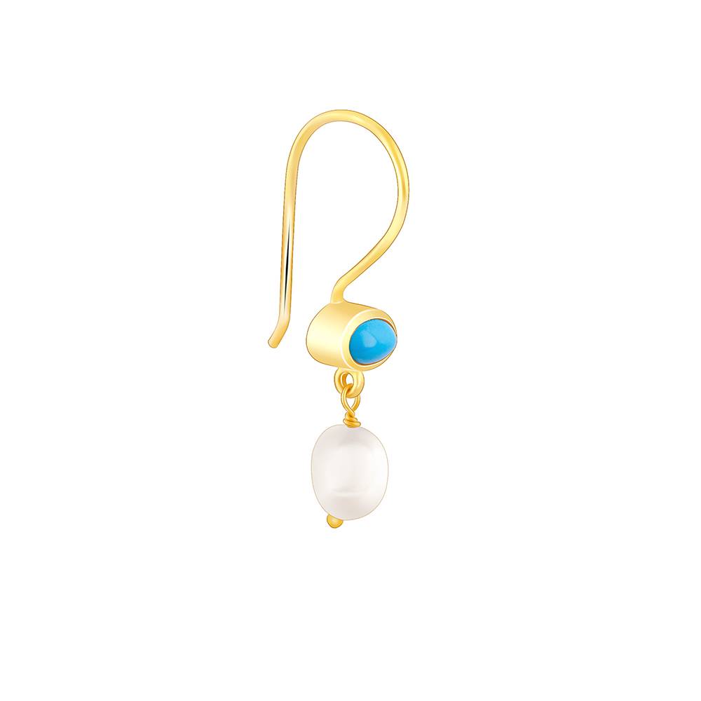 Giva 925 Silver Golden Aquapearl Earrings : ER02433