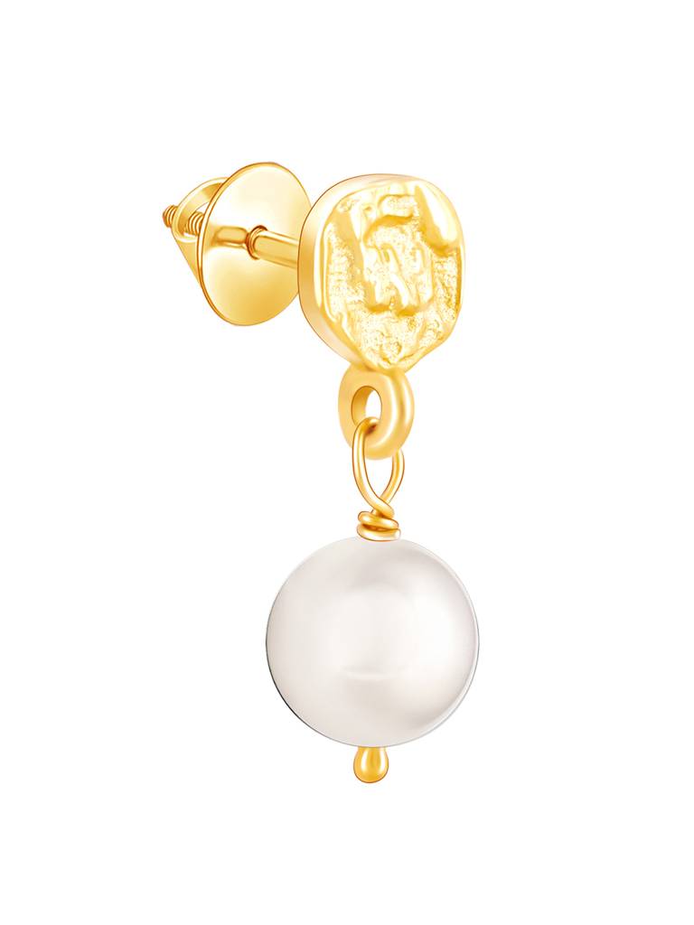 Giva 925 Sterling Silver Golden Pearl Elegance Earrings