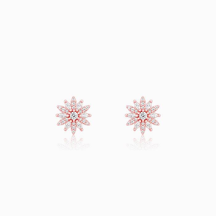 Giva 925 Sterling Silver Rose Gold Fresh Flora Earrings| Drops To Gift Women & Girls | Wit : ER02467