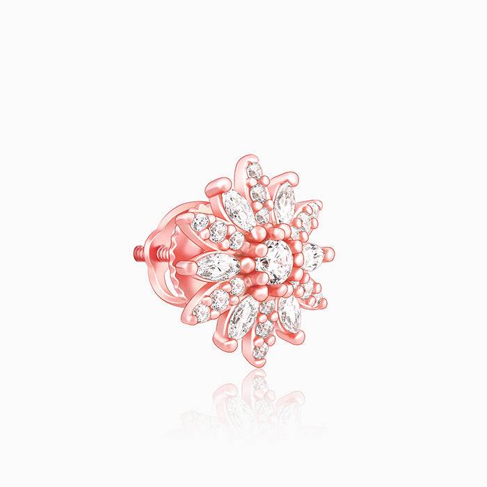 Giva 925 Sterling Silver Rose Gold Fresh Flora Earrings| Drops To Gift Women & Girls | Wit : ER02467