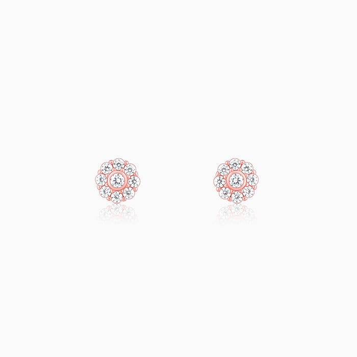 Giva 925 Sterling Silver Rose Gold Zircon Eclipse Earrings| Gifts For Women And Girls | Wi : ER02469