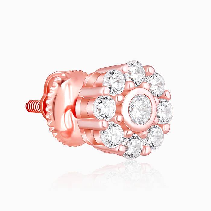 Giva 925 Sterling Silver Rose Gold Zircon Eclipse Earrings| Gifts For Women And Girls | Wi : ER02469