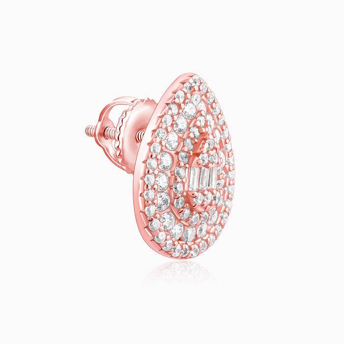 Giva 925 Sterling Silver Rose Gold Dazzling Drop Earrings| Studs To Gift Women & Girls | W : ER02470
