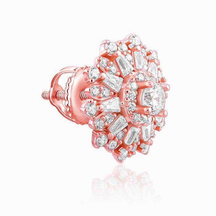 Giva 925 Sterling Silver Rose Gold Floral Work Earrings| Studs To Gift Women & Girls | Wit : ER02473