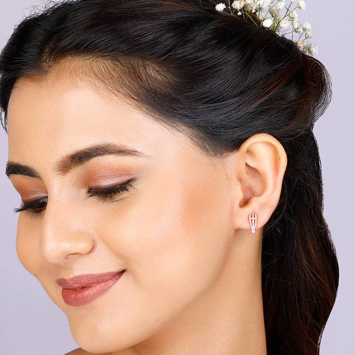 925 Silver Rose Gold Rani Ebony Convertible Set| Gifts For Women And Girls : ER02487PD02245