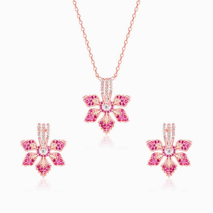 925 Silver Rose Gold Rani Ebony Convertible Set| Gifts For Women And Girls : ER02487PD02245