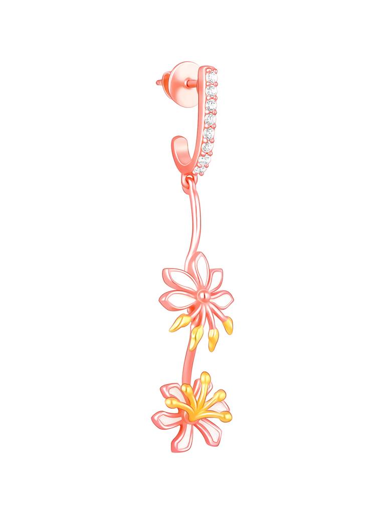 Giva 925 Silver Bhumi Rose Gold Safed Musli Danglers : ER02491