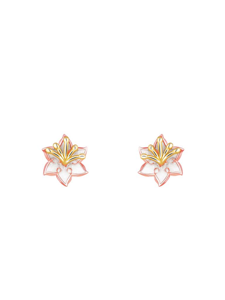 Giva 925 Silver Bhumi Rose Gold Captivating Musli Earrings : ER02492