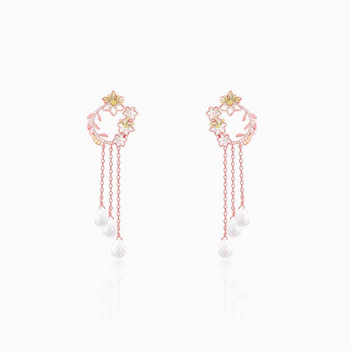 Giva 925 Silver Bhumi Rose Gold Captivating Musli Earrings : ER02492