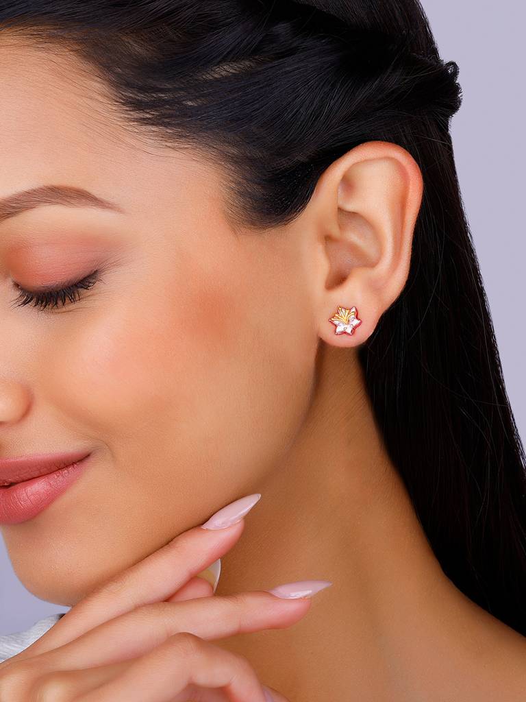 Giva 925 Silver Bhumi Rose Gold Captivating Musli Earrings : ER02492