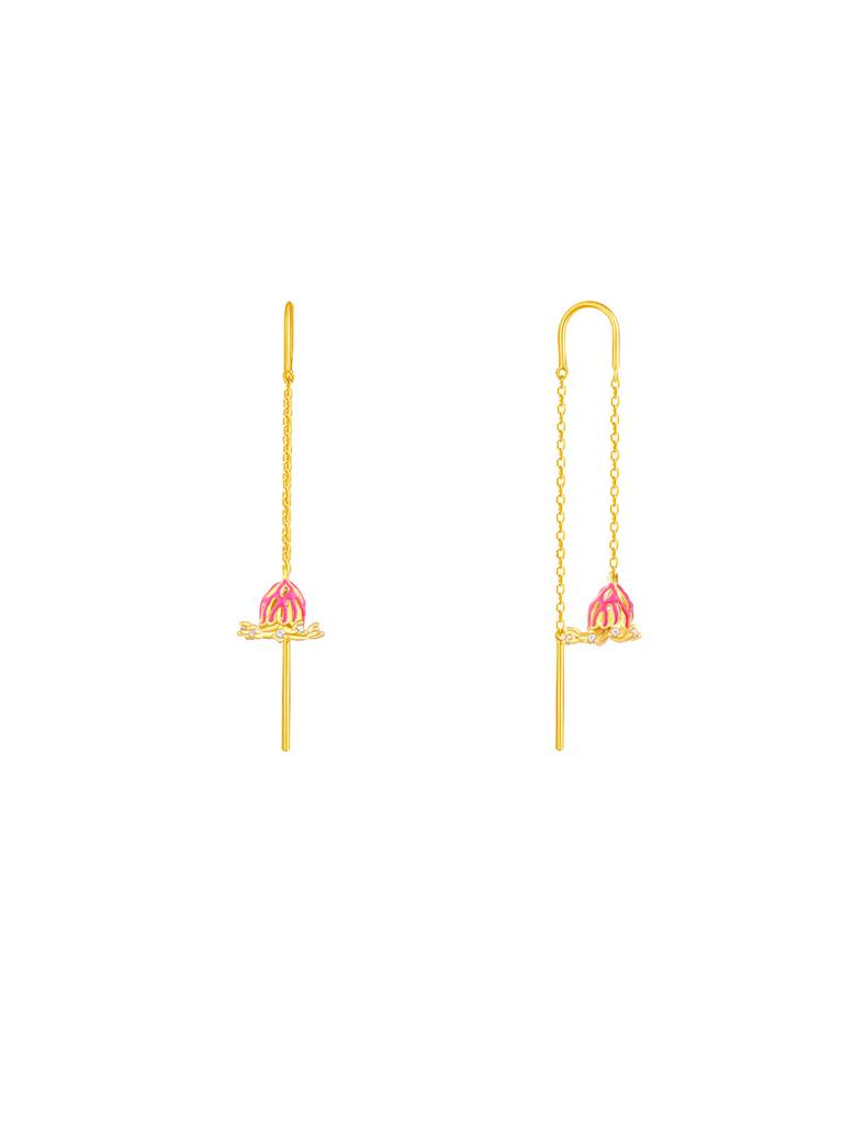 Giva 925 Sterling Silver Bhumi Golden Miraculous Mountain Ebony Earrings