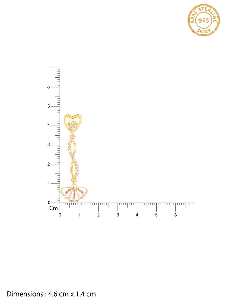 Giva 925 Sterling Silver Bhumi Golden Eye Bright Affection Earring