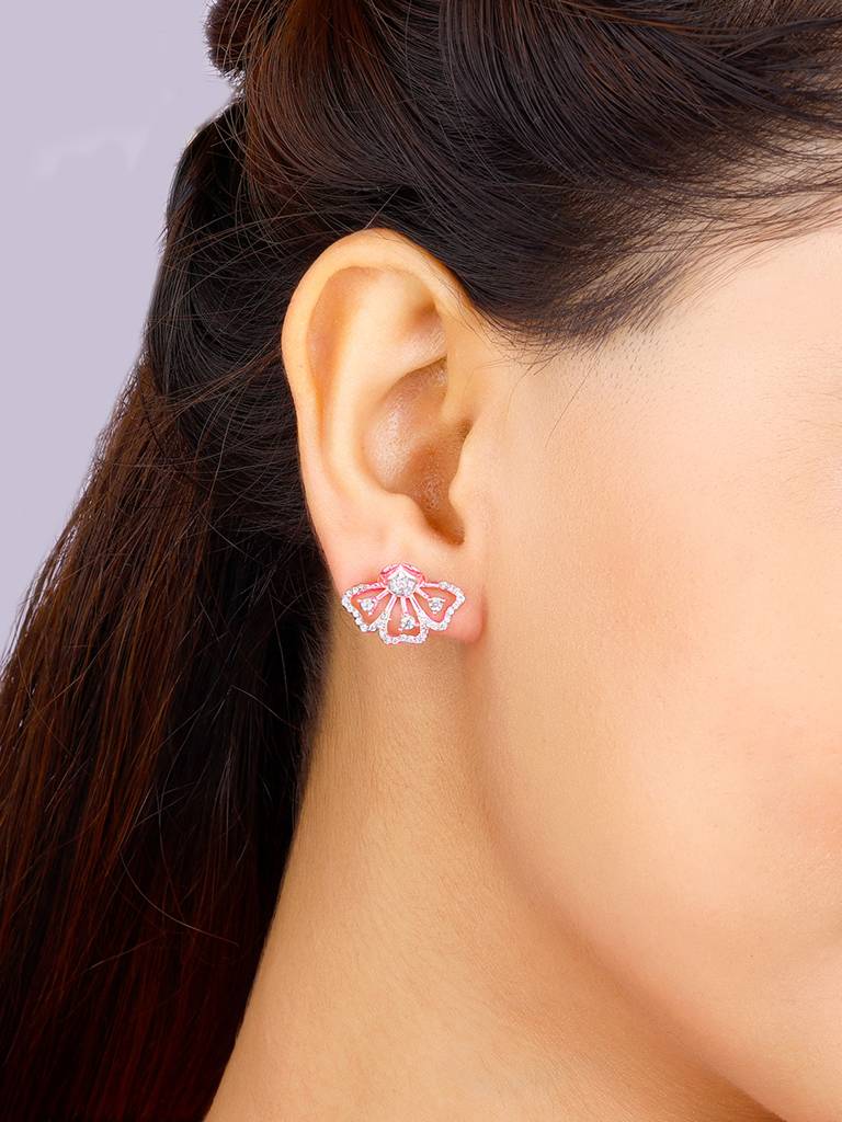 Giva 925 Sterling Silver Bhumi Rose Gold Eyebright Convertible Earring
