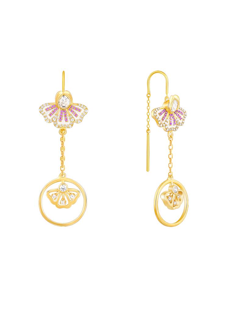 Giva 925 Sterling Silver Bhumi Rose Gold Elegant Eyebright Sui Dhaga Earring