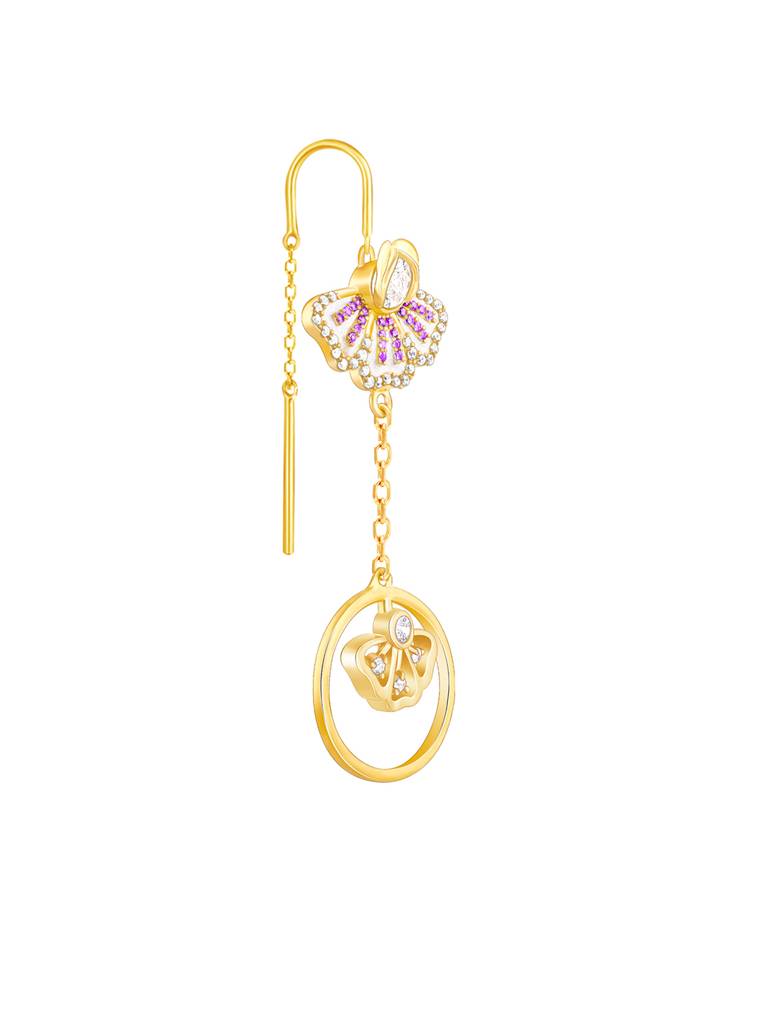 Giva 925 Sterling Silver Bhumi Rose Gold Elegant Eyebright Sui Dhaga Earring
