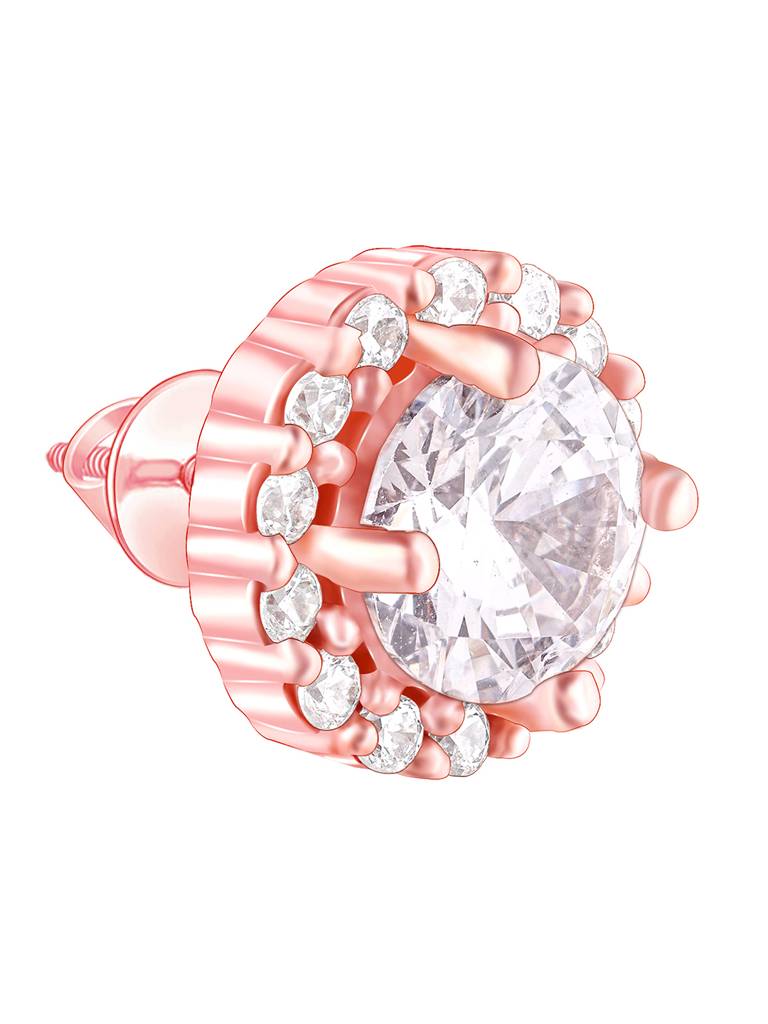 925 Silver Rose Gold Eve Beauty Set For Women And Girls : ER02518PD02276R0118