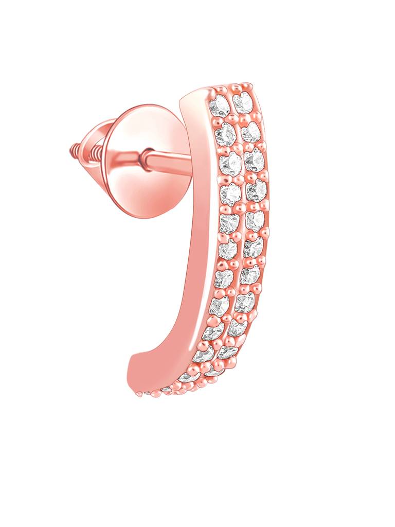 Giva 925 Silver Rose Gold Slender Earrings : ER02519