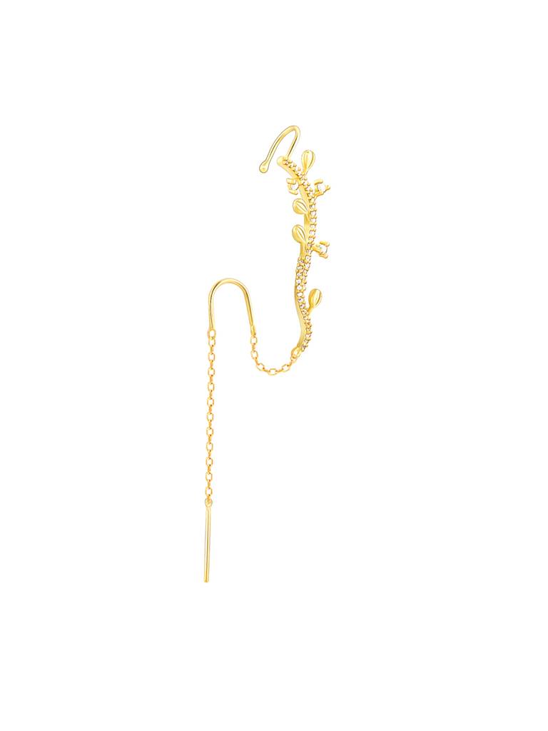 Giva 925 Sterling Silver Bhumi Golden Bell Mallow Floral Cuff