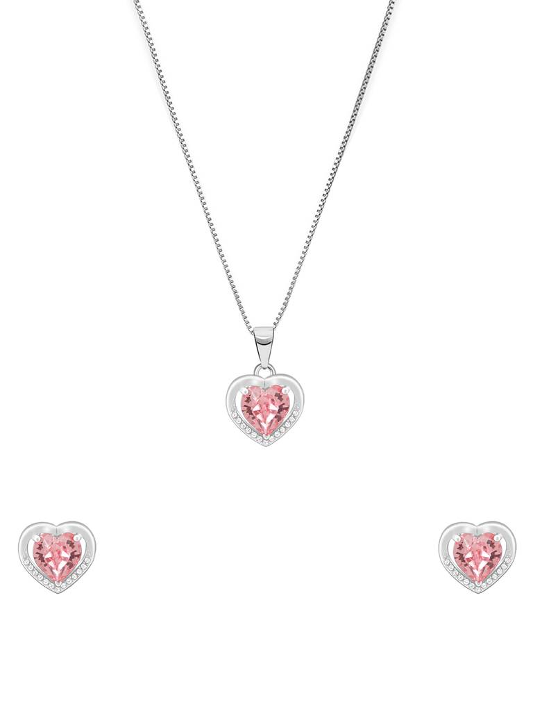 925 Silver Valentine Set Of Two For Women And Girls : ER02524PD088