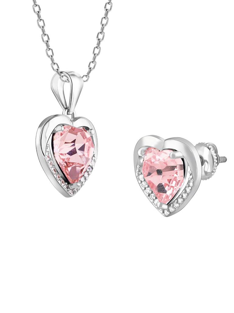925 Silver Valentine Set Of Two For Women And Girls : ER02524PD088