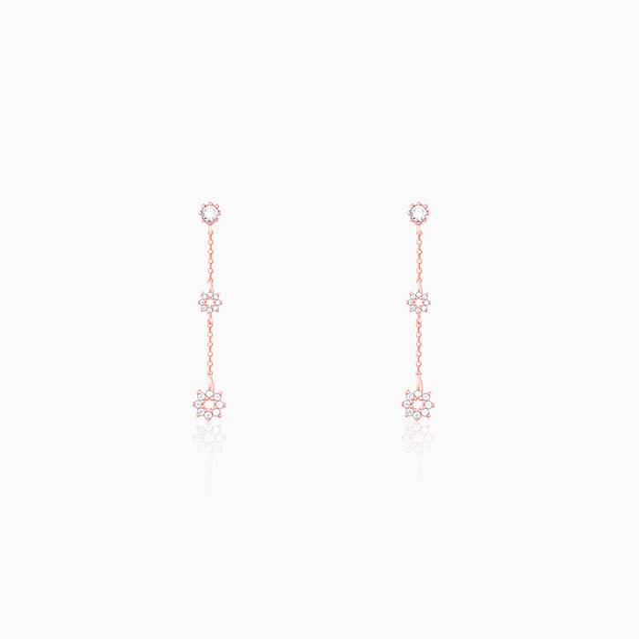 Giva 925 Sterling Silver Rose Gold Flower Charm Earrings| Drops To Gift Women & Girls | Wi : ER02527