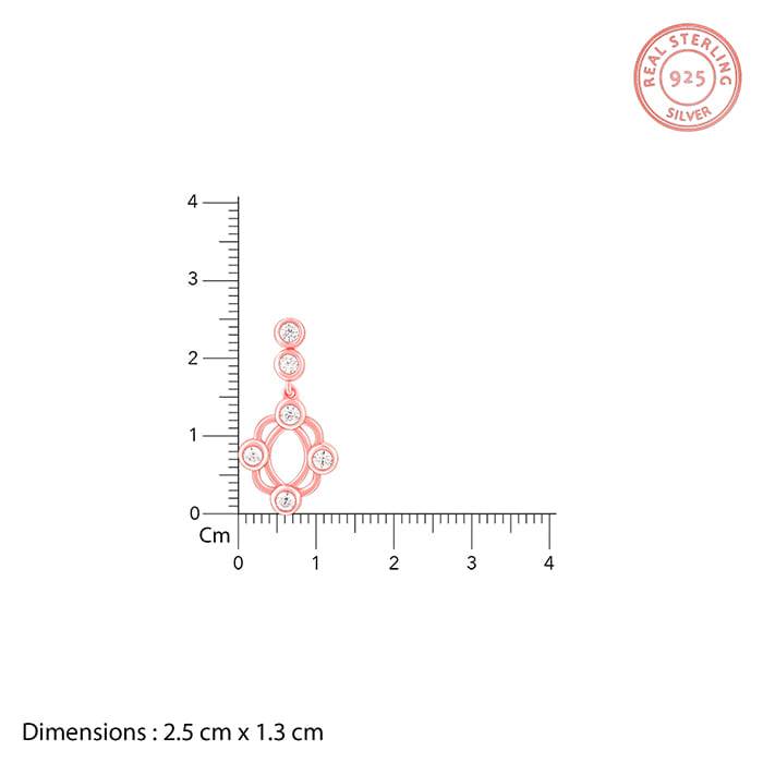 Giva 925 Silver Rose Gold Supple Earrings : ER02538