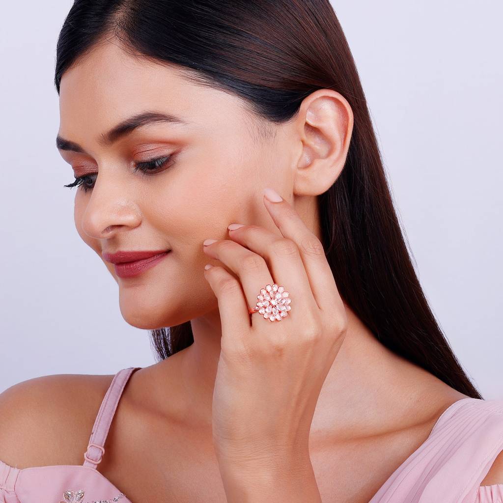 925 Silver Dulhaniya Dazzle Set For Women : ER02543R01616