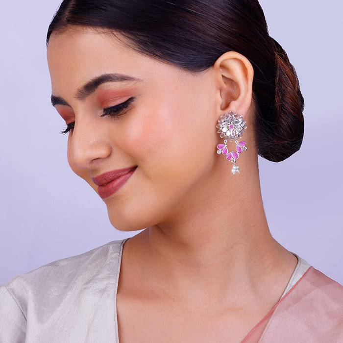 925 Silver Din Shagna Da Earrings For Women : ER02558