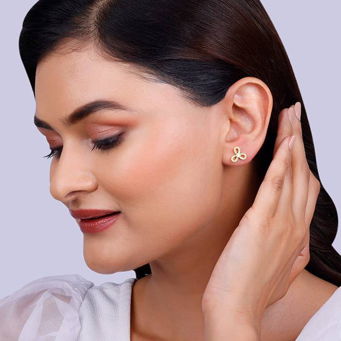 Giva 925 Silver Golden Trifecta Earrings : ER02559