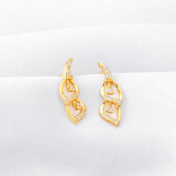 Giva 925 Silver Golden Tiered Shine Earrings Giva 925 Silver
