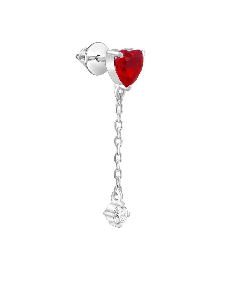 925 Silver Heart Drop Danglers For Womens And Girls : ER02568