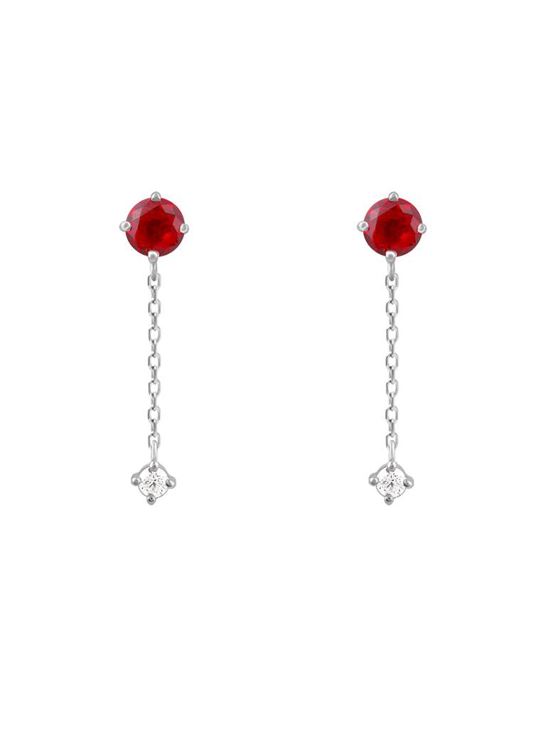 925 Silver Cherry Drop Danglers For Womens And Girls : ER02573