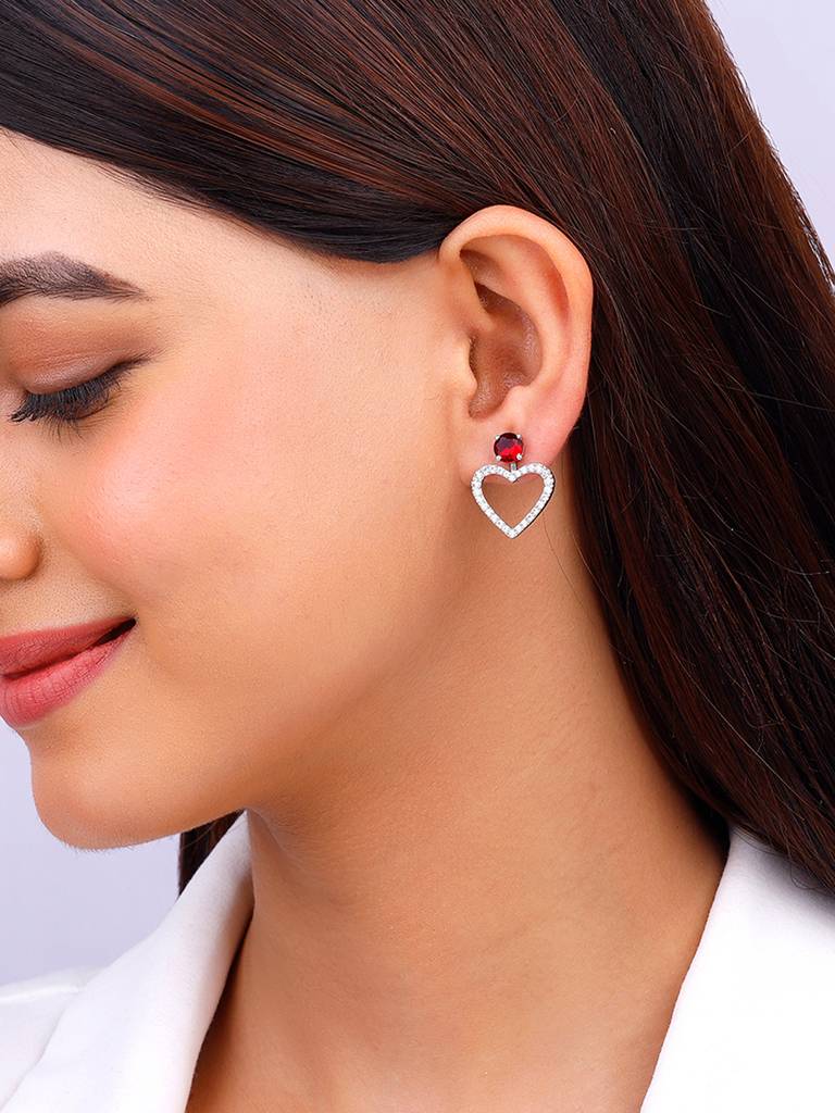 925 Silver Love Actually Convertable Earrings For Womens And Girls : ER02578