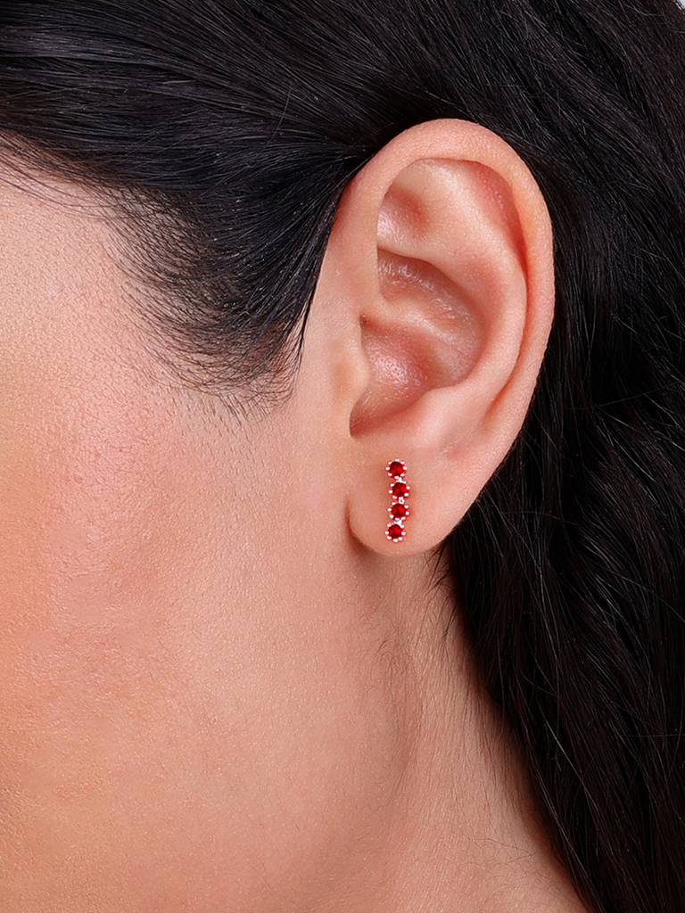 Giva 925 Silver Rose Gold Love Quartet Earrings : ER02580