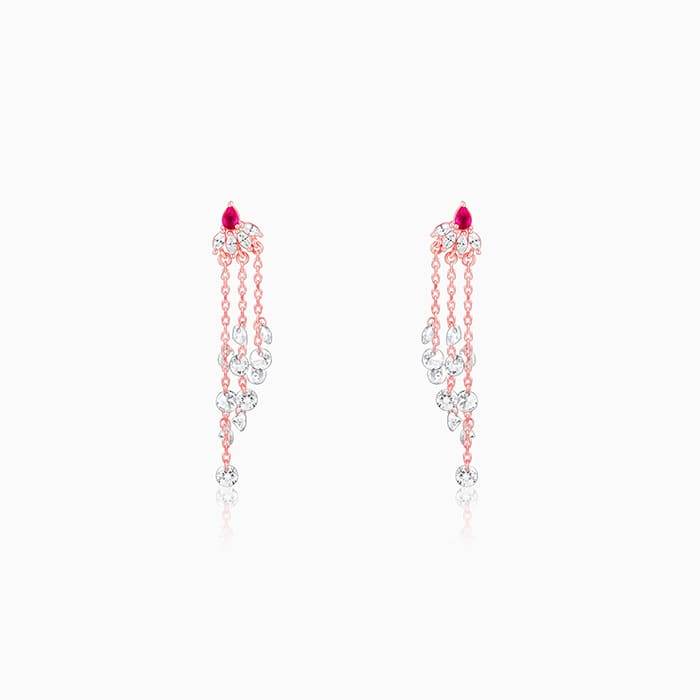 Giva 925 Silver Rose Gold Love In Rain Dangler Earrings : ER02582