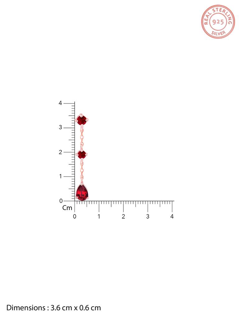 925 Silver Rose Gold Queen Of Love Earrings For Womens And Girls : ER02583