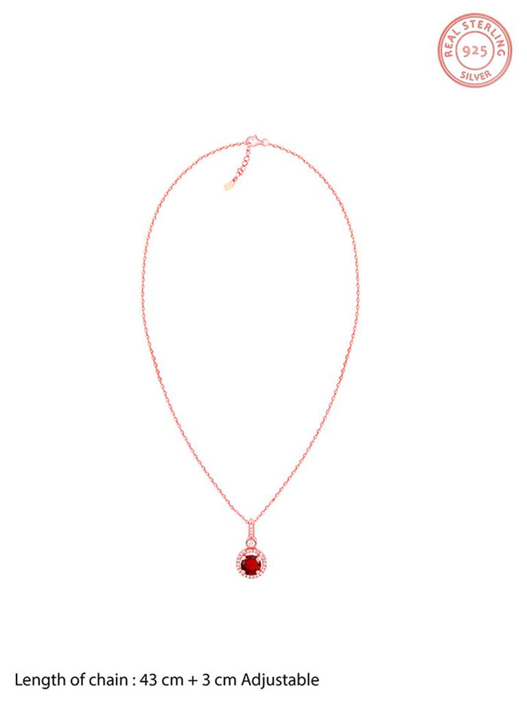 925 Silver Rose Gold One And Only Set For Women And Girls : ER02587PD02347