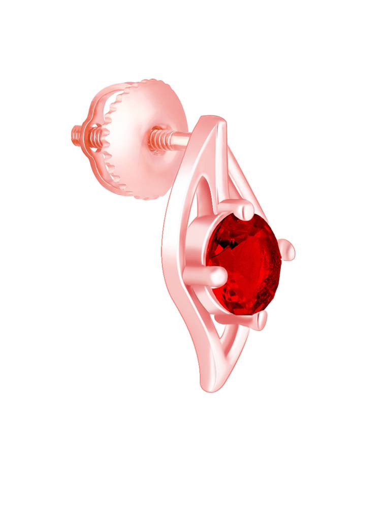 925 Silver Rose Gold Falling Dew In Red Earrings For Womens And Girls : ER02592