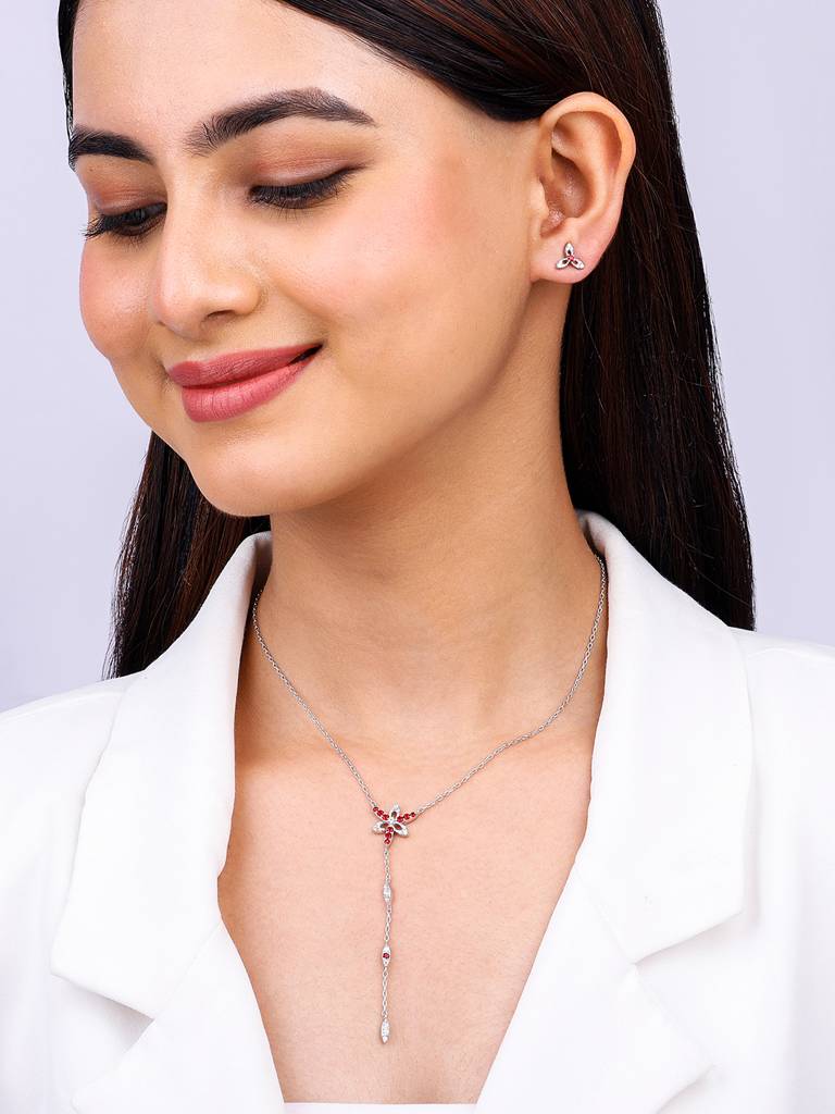 925 Silver Heart In Heart Set For Women And Girls : ER02596PD02351