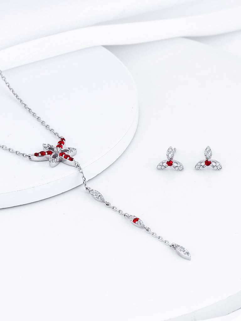 925 Silver Heart In Heart Set For Women And Girls : ER02596PD02351