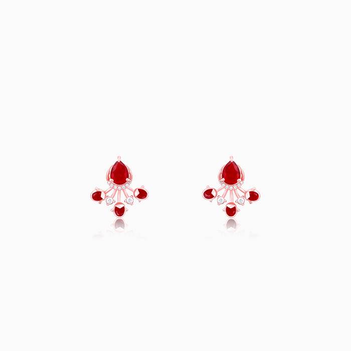 Giva 925 Silver Rose Gold Liberty Of Love Earrings : ER02606