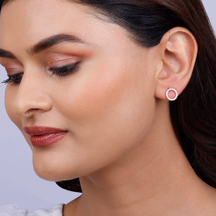 Giva 925 Sterling Silver Rose Gold Connected For Life Set| Gifts For Women And Girls | Wit : ER02609PD01353