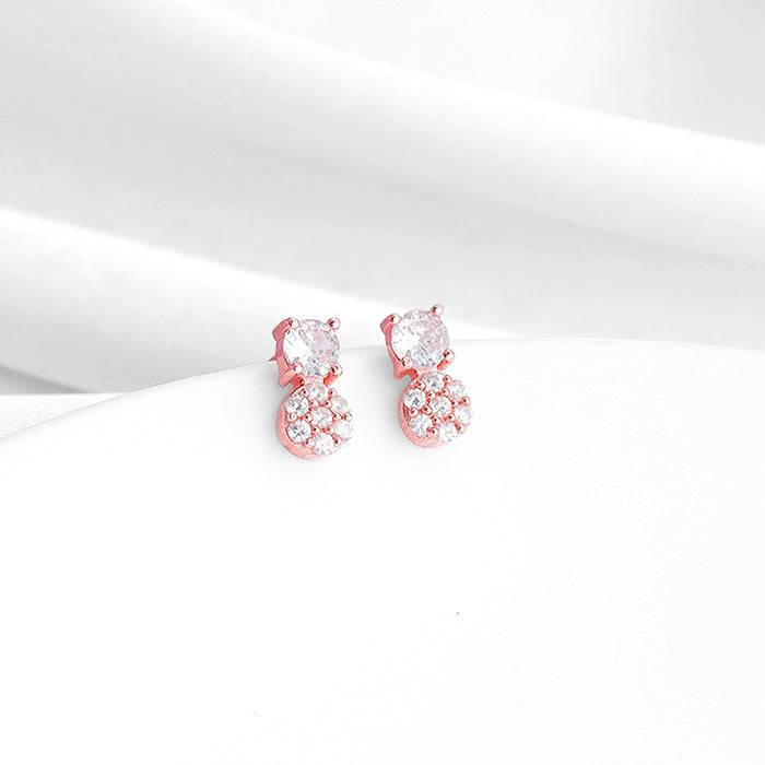 Giva 925 Sterling Silver Rose Gold Zirconia Elegance Earrings| Studs To Gift Women & Girls : ER02610