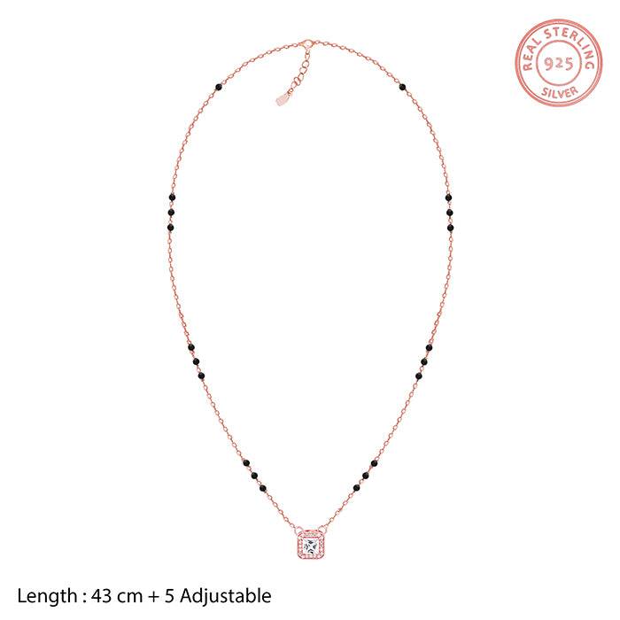 Giva 925 Sterling Silver Rose Gold Love Square Set| Gifts For Women And Girls | With Certi : ER02612PD01351