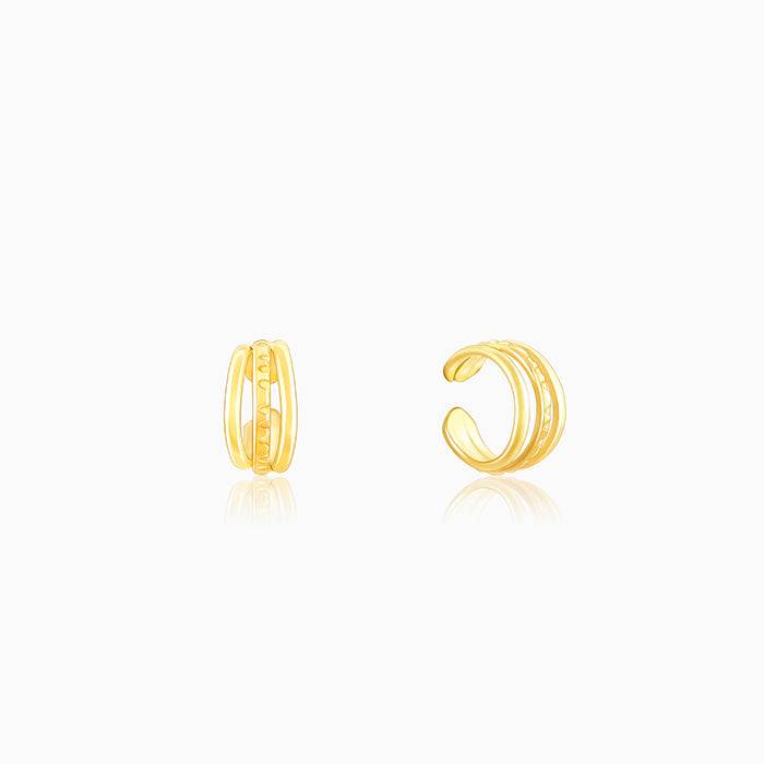 Golden Glimmering Ear Cuffs : ER02615