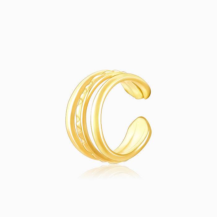 Golden Glimmering Ear Cuffs : ER02615