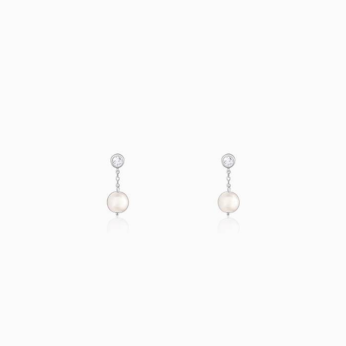 Giva 925 Sterling Silver Pearl'S Glow Earrings| Drops To Gift Women & Girls | With Certifi : ER02620