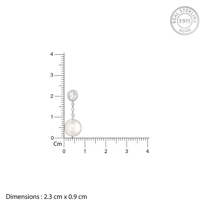 Giva 925 Sterling Silver Pearl'S Glow Earrings| Drops To Gift Women & Girls | With Certifi : ER02620